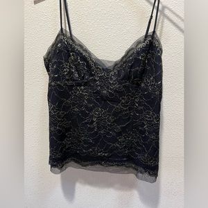 Black and Gold Lace BCBGMaxAzria Camisole